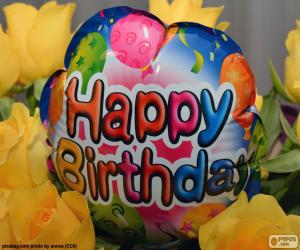 yapboz Happy Birthday balon